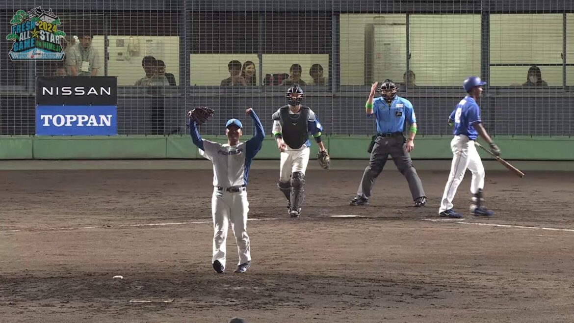 9回表、最後は松浦慶斗(日本ハム)が3人斬りでイースタン選抜が勝利! -プロ野球フレッシュオールスターゲーム2024- 9回表、最後は松浦慶斗(日本ハム)が3人斬りでイースタン選抜が勝利! -プロ野球フレッシュオールスターゲーム2024-