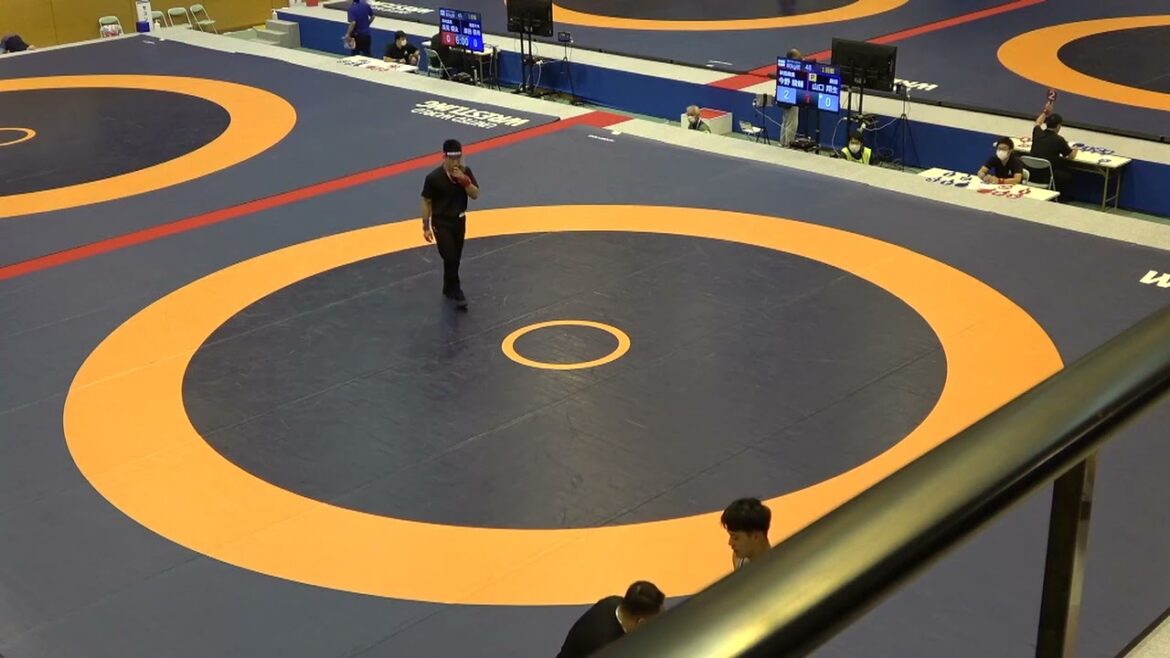 2021年IH レスリング 男子 80kg級 1回戦 今野駿輔 秋田商(秋田) vs 山口翔生 興国(大阪)