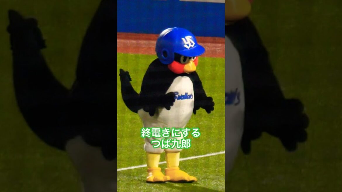 つば九郎　終電を気にする！！#swallows #つば九郎 #すわほー #ヤクルトスワローズ