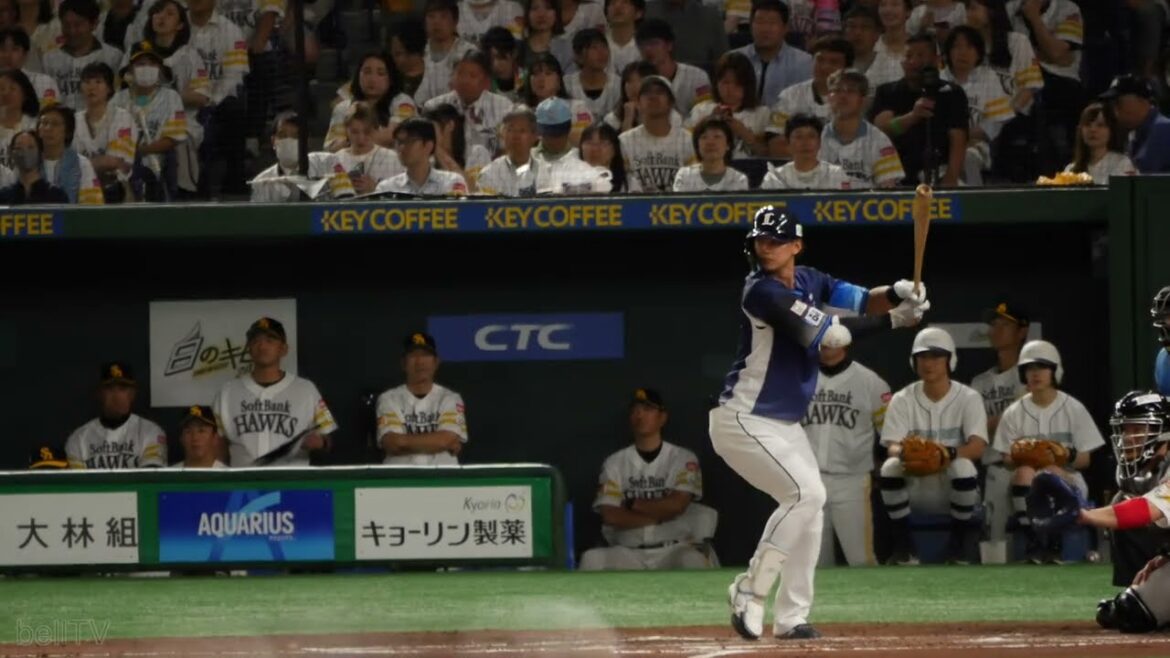 埼玉西武ライオンズ 西川愛也 バッテイングフォーム&バッテイング（ツーベースヒット）