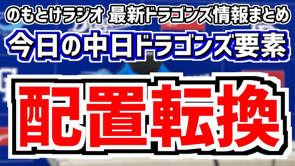 7月24日(水)　のもとけラジオ/今日の中日ドラゴンズ要素　配置転換 投手コーチ 落合英二 大塚 山井、立浪監督が大島オーナー報告 評価は…、細川 高橋宏斗 ライデル オールスター ホームランダービー