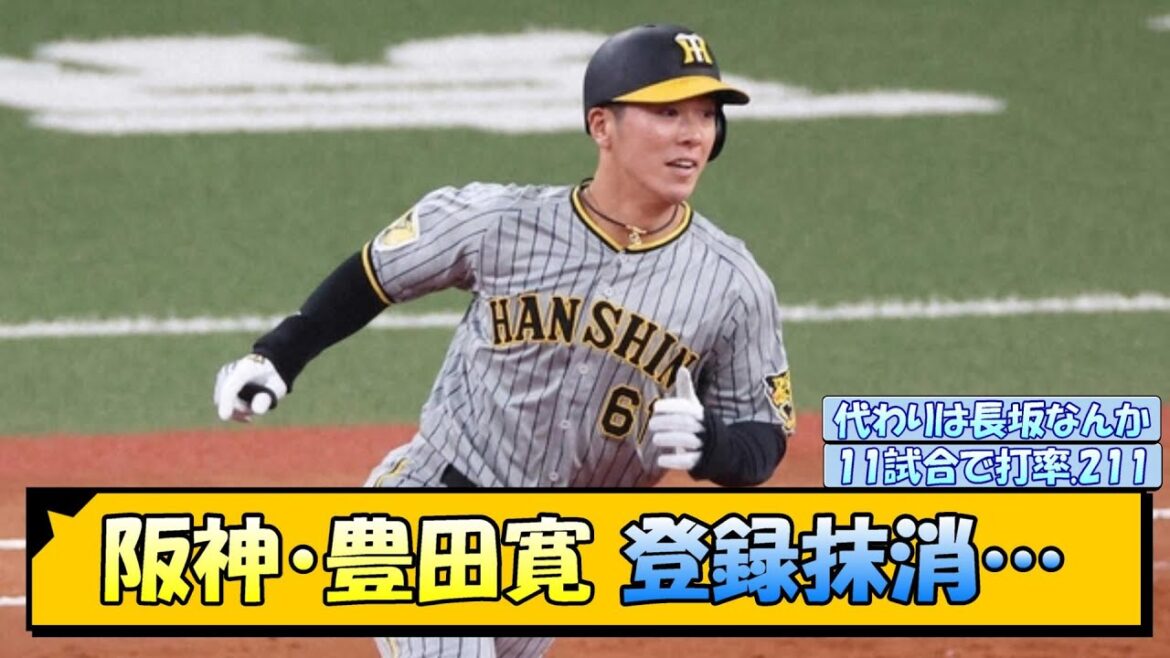 阪神・豊田寛 登録抹消…【なんJ/2ch/5ch/ネット 反応 まとめ/阪神タイガース/岡田監督】
