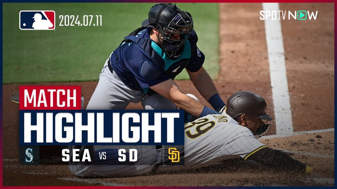 【AL西地区首位マリナーズがパドレス相手に継投完封勝利!!】マリナーズ vs パドレス 試合ハイライト MLB2024シーズン 7.11 【AL西地区首位マリナーズがパドレス相手に継投完封勝利!!】マリナーズ vs パドレス 試合ハイライト MLB2024シーズン 7.11