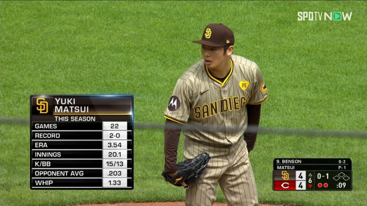 【パドレス・松井裕樹 チームトップタイの今季6ホールド目！】1回1/3を無失点に抑える！