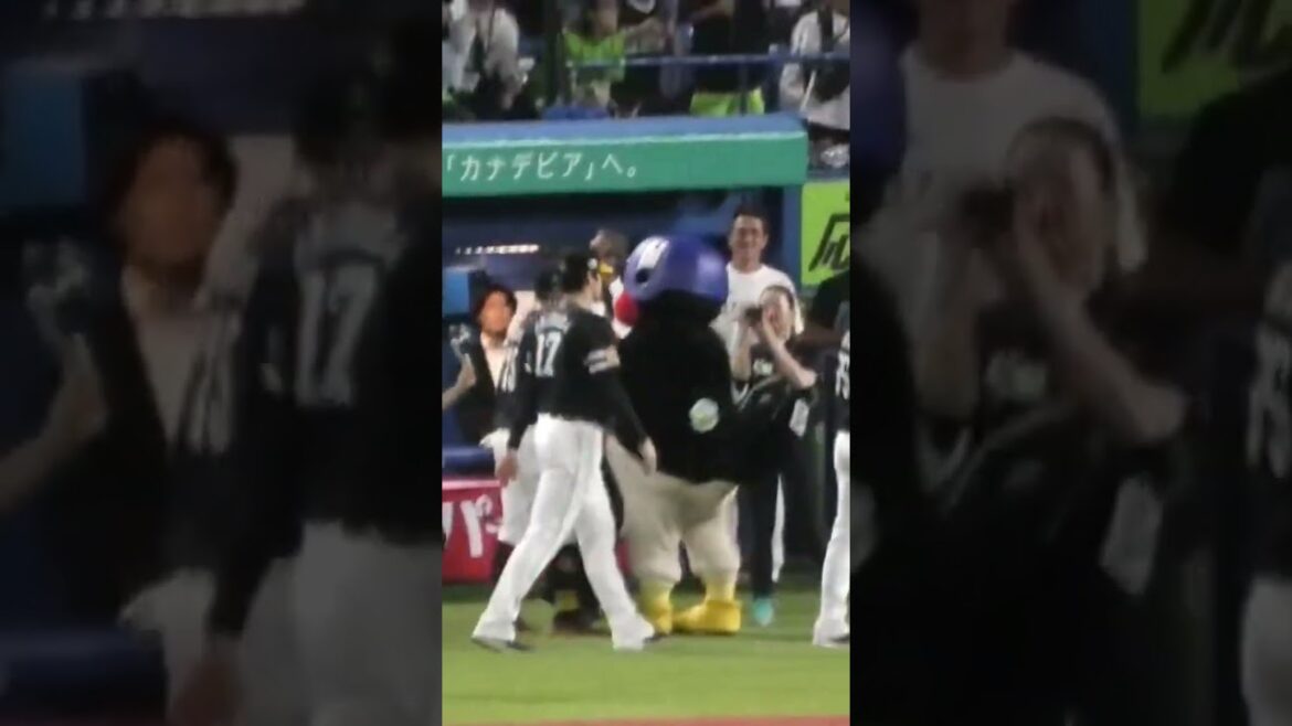 【オールスター2024】つば九郎、山川穂高を労う #東京ヤクルトスワローズ  #福岡ソフトバンクホークス  #オールスター2024 #shorts