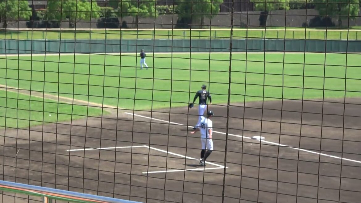 くふうハヤテベンチャーズ 仲村来唯也選手 第1打席 空振り三振 VS オリックスバファローズ 佐藤一磨投手 2024/7/4 ちゅーるスタジアム