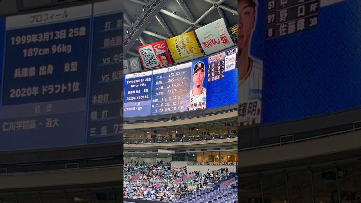 阪神💫スタメン発表📣1-5番✨近本、中野、野口、サトテル、大山❤️‍🔥💫2024.7.14阪神戦 延長10回2-6負け💦ナゴヤドーム📣サンデー松葉　#松葉 #阪神 #中日