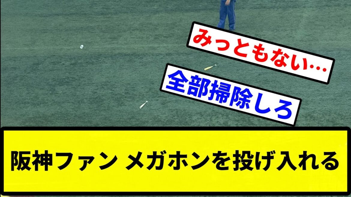 【いつもの】阪神ファン メガホンを投げ入れる【プロ野球反応集】【2chスレ】【1分動画】【5chスレ】