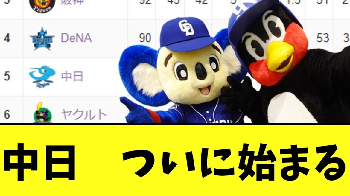 【セリーグ】中日　ついに始まる