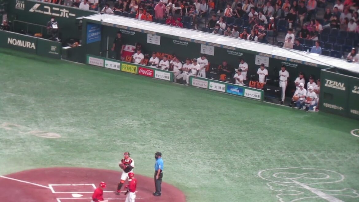 二俣翔一に二塁打打たれた時のジャイアンツベンチの様子（読売ジャイアンツ対 広島カープ 2024年6月29日）