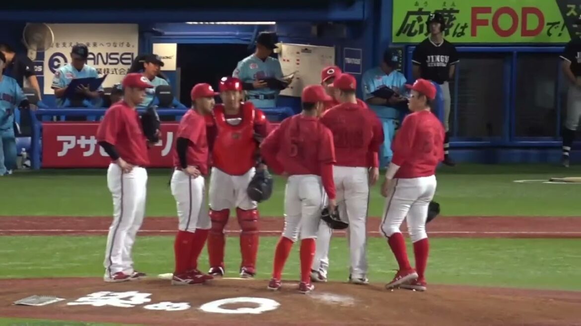 ６回、無死一二塁のピンチを塹江が村上をゲッツー&森浦が松本をショートゴロで失点阻止ハイライト！2024年7月28日