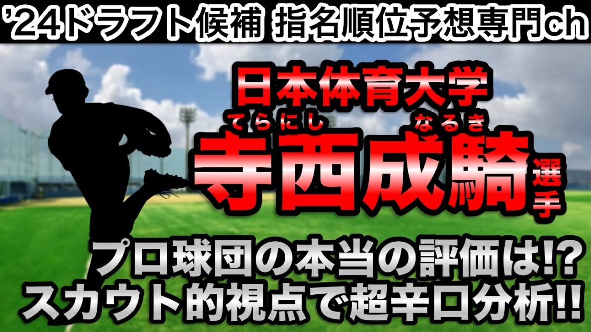 【10分でどこよりも詳しく&分かりやすく解説】寺西成騎(日本体育大学)編!!【プロ野球2024ドラフト】