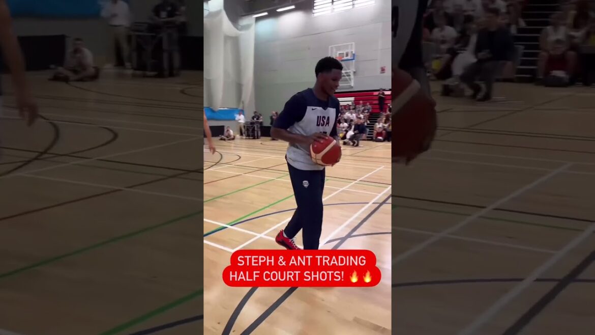 Anthony Edwards & Steph Curry Half-Court Shot Challenge