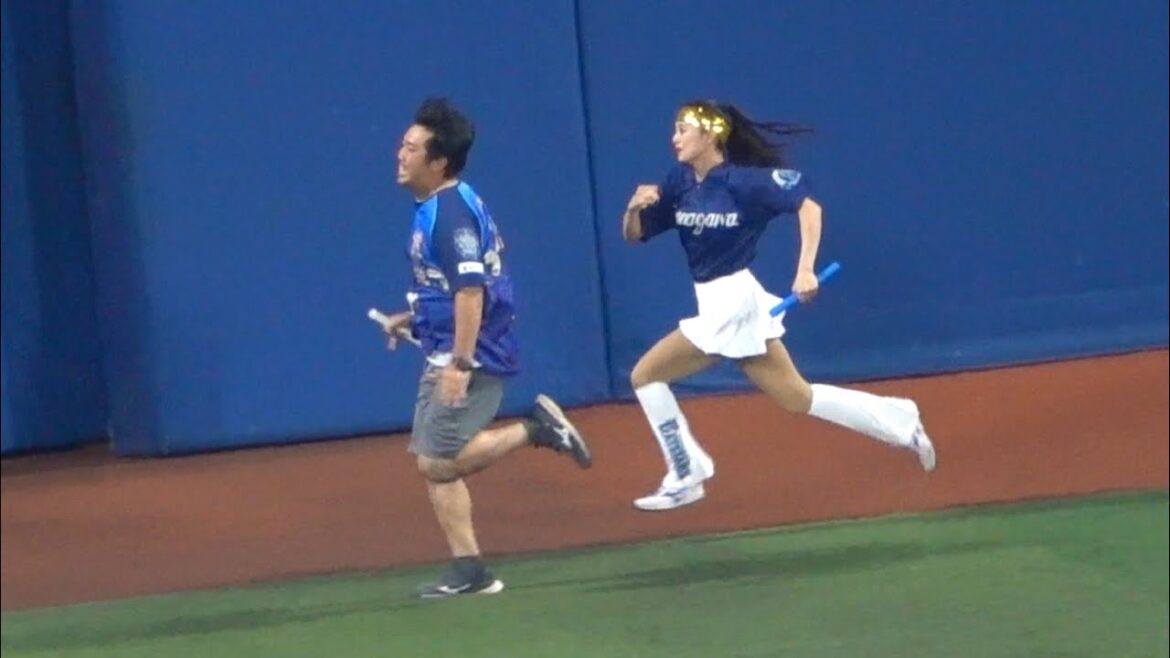 屈指の大接戦！アンカーのガチ勝負！ファンが必死に繋いだ結末は！？リレー対決 2024/07/28 横浜DeNAベイスターズ チア diana