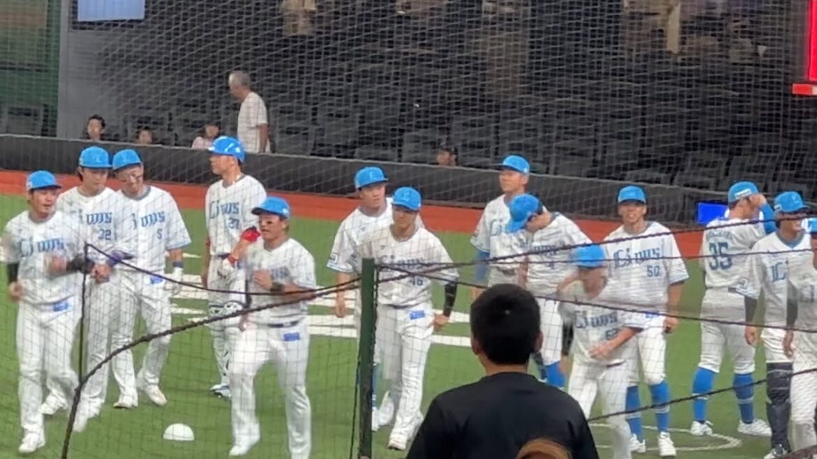 【今日のスタメンは説明欄に】ライオンズブルーユニフォームでの試合前ウォーミングアップ【西武vsソフトバンク】2024/7/19