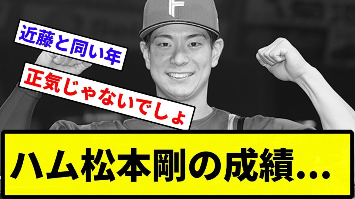 【どうしてこうなった...】ハム松本剛の成績...【プロ野球反応集】【1分動画】【プロ野球反応集】