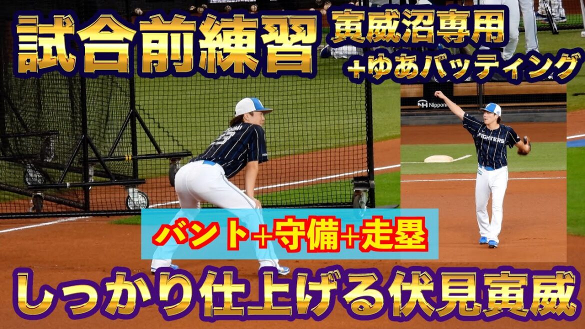 【20240728】試合前練習　伏見寅威の練習詰め合わせ。おまけでゆあバッティング　寅威沼専用