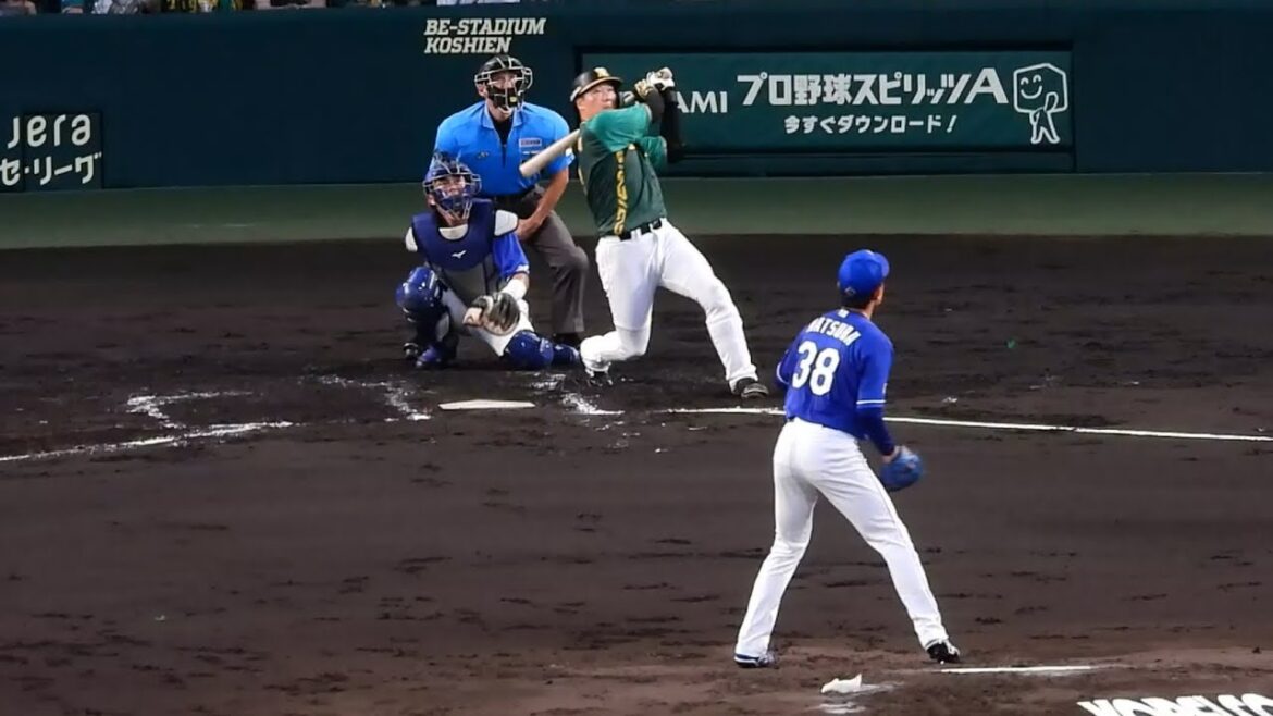 【調子グングン上昇】大山悠輔、レフトスタンドに同点ソロホームラン！今シーズン第8号アーチ！ベンチの岡田監督もニッコニコ 2024.7.28