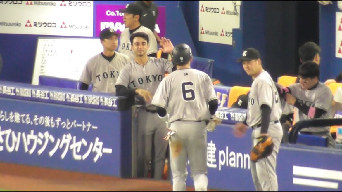 なんかいい！巨人新助っ人モンテス選手が坂本選手をお出迎え！坂本選手,通算452本目の二塁打で打撃不振から脱出か⁉︎巨人vsDeNA 8回表