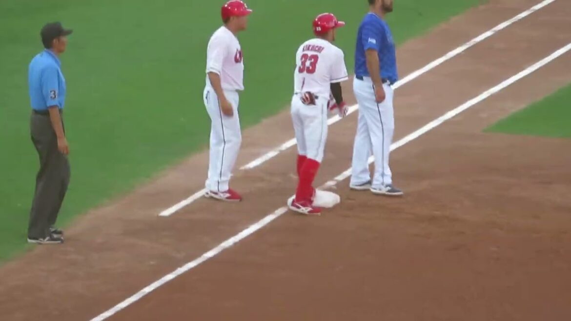 カープ2回 菊池涼介レフト先制タイムリーヒット❗