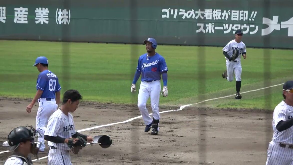 中日ドラゴンズ ブライト健太選手 第1打席 ショートゴロゲッツー 併殺打 VS くふうハヤテベンチャーズ 池谷蒼大投手 2024/6/29 浜松球場