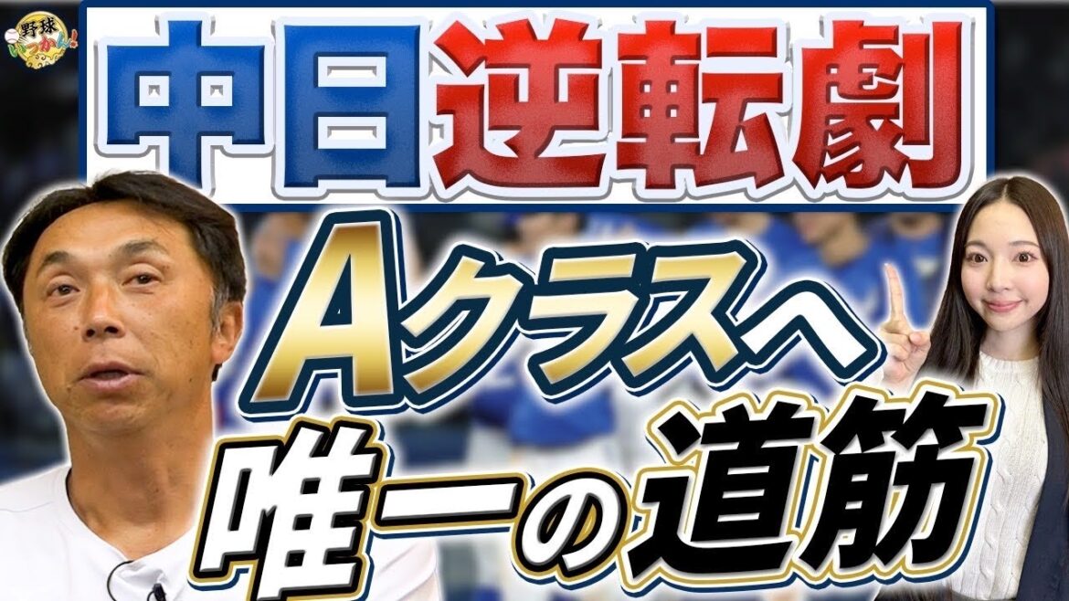 ヤクルトとの初戦に完勝。中日は３連勝しないとAクラス入りは難しい。今日も４安打福永選手を上位で。