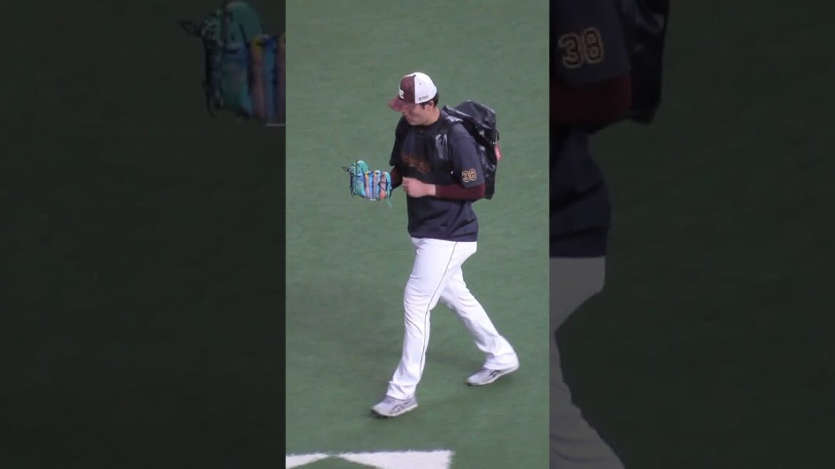 弓削 隼人 投手　グローブが派手　#東北楽天ゴールデンイーグルス #shorts