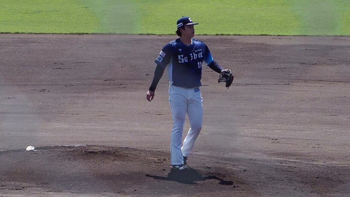 2024.07.27 オイシックス新潟-埼玉西武(柏崎市佐藤池野球場) 上間永遠 投球シーン