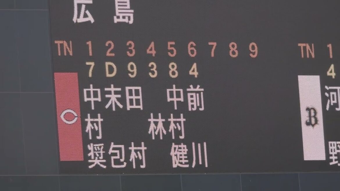 カープ二軍情報　末包選手二番DHで先発