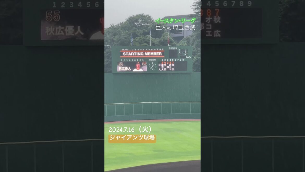 【巨人】新加入モンテスお披露目スタメン6番DH（二軍）