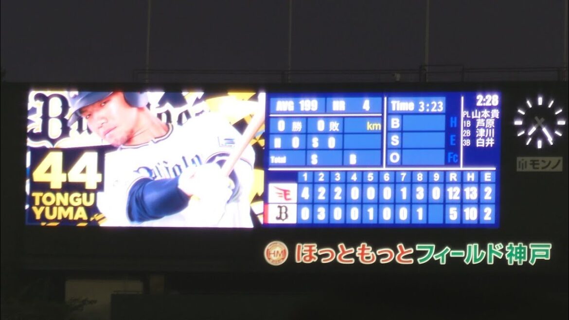 頓宮裕真 選手 ｢Tyga  Ayy Macarena｣ 登場曲 オリックス･バファローズ 選手 ビジョン映像 @ ほっともっと神戸 2024