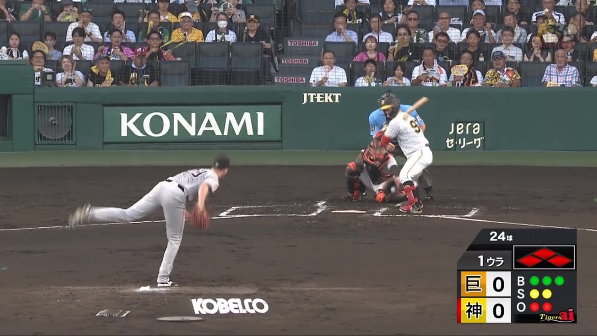 【冷静沈着】1回裏 #野口恭佑 選手が押し出しのフォアボールを選び先制点！【2024/7/31Ｔ－Ｇ】