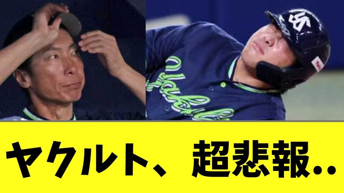 【悲報】死球交代したヤクルト赤羽の診断結果。。