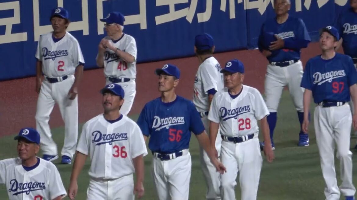 【中日ドラゴンズ】権藤博と平田良介が仲良く場内１周 現地映像 レジェンドゲーム OB戦