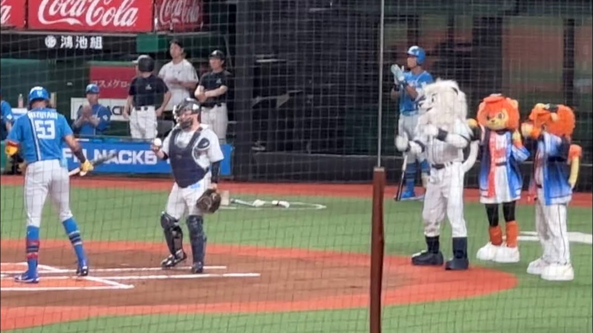 今日は台湾統一ライオンズとのコラボデー！ ハイタッチメンバー表交換→ライオンズスタメン選手登場【西武vs日本ハム】2024/7/9