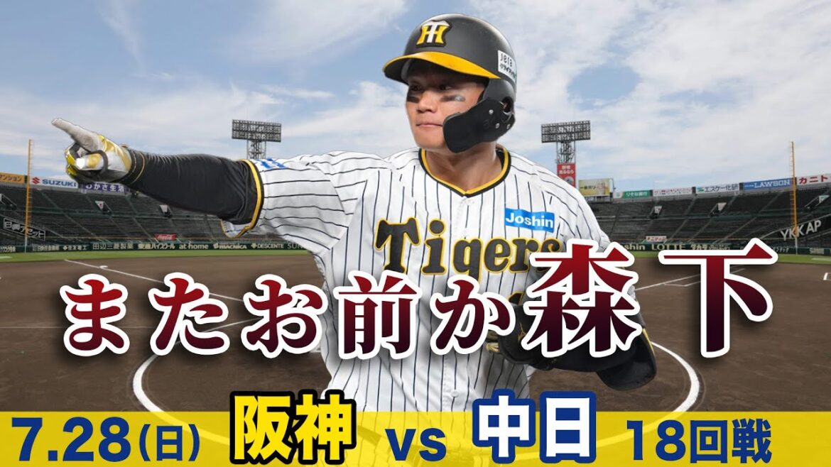 7.28（日）阪神 vs  中日 ハイライト