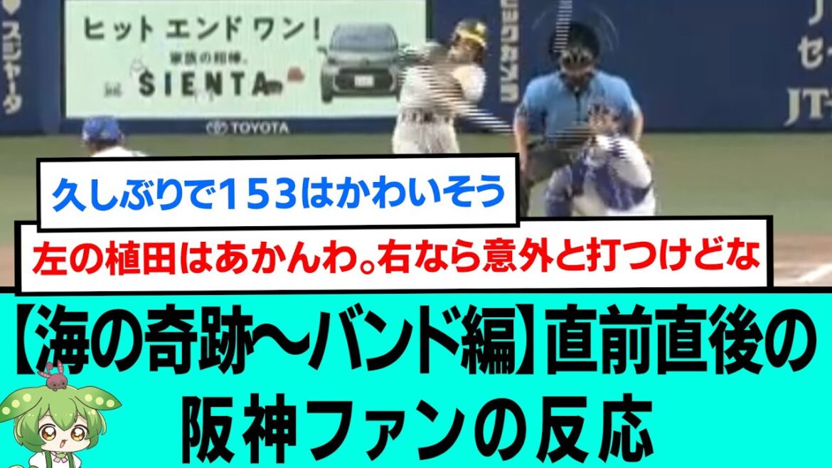 【海の奇跡~バンド編】直前直後の阪神ファンの反応【阪神タイガース/プロ野球/なんJ2ch5chスレまとめ/セリーグ/植田海プロ初スリーベース/岩崎優/原口文仁/加治屋蓮/2024年7月14日】 【海の奇跡~バンド編】直前直後の阪神ファンの反応【阪神タイガース/プロ野球/なんJ2ch5chスレまとめ/セリーグ/植田海プロ初スリーベース/岩崎優/原口文仁/加治屋蓮/2024年7月14日】