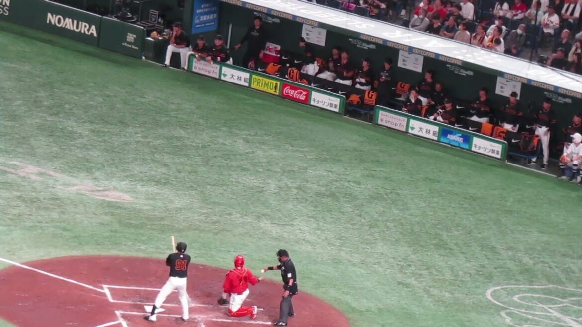 ジャイアンツ堀田賢慎の打撃と巨人ベンチの様子＜読売ジャイアンツ 対 広島カープ 2024年4月13日＞