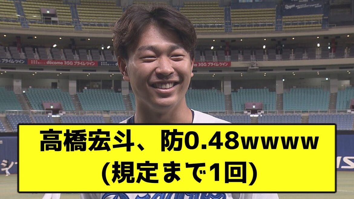 高橋宏斗、防0.48(規定まで1回)ｗｗｗｗｗｗｗｗｗｗｗ【なんJ反応】