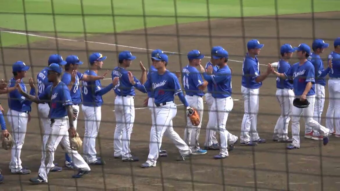 【わけほー】中日ドラゴンズ 砂田毅樹投手が くふうハヤテベンチャーズ ブラウリオバスケス選手をセンターフライに抑えてゲームセット 2024/8/2 愛鷹球場