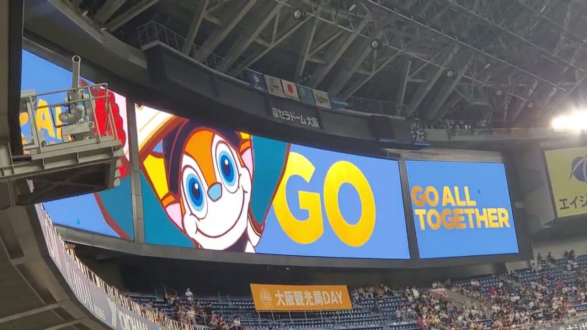 20240623　👏ｸﾗｯﾌﾟ👏 ｵﾘｯｸｽ･ﾊﾞﾌｧﾛｰｽﾞ　8回ｳﾗ攻撃前に流れるBGM｢Clap Snap｣とﾋﾞｼﾞｮﾝ演出@京ｾﾗﾄﾞｰﾑ大阪･ﾚﾌﾄ外野下段 Bsｵﾘ姫ﾃﾞｰ2024