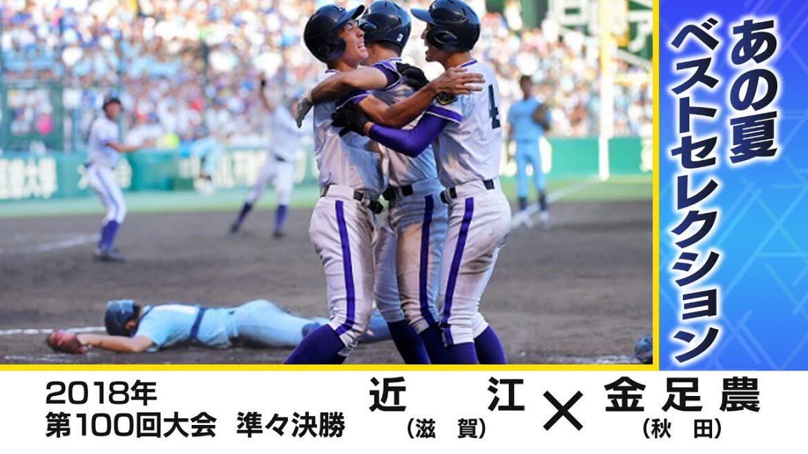 【高校野球】近江(滋賀)×金足農(秋田) エース吉田輝星が好投、１点差で９回へ 2018年（第100回記念大会）準々決勝 [切り抜き]