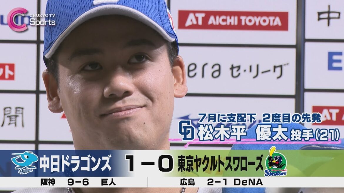 松木平優太がプロ初勝利 | 中日 vs ヤクルト ハイライト | ZIP!CHUKYO ８月１日放送