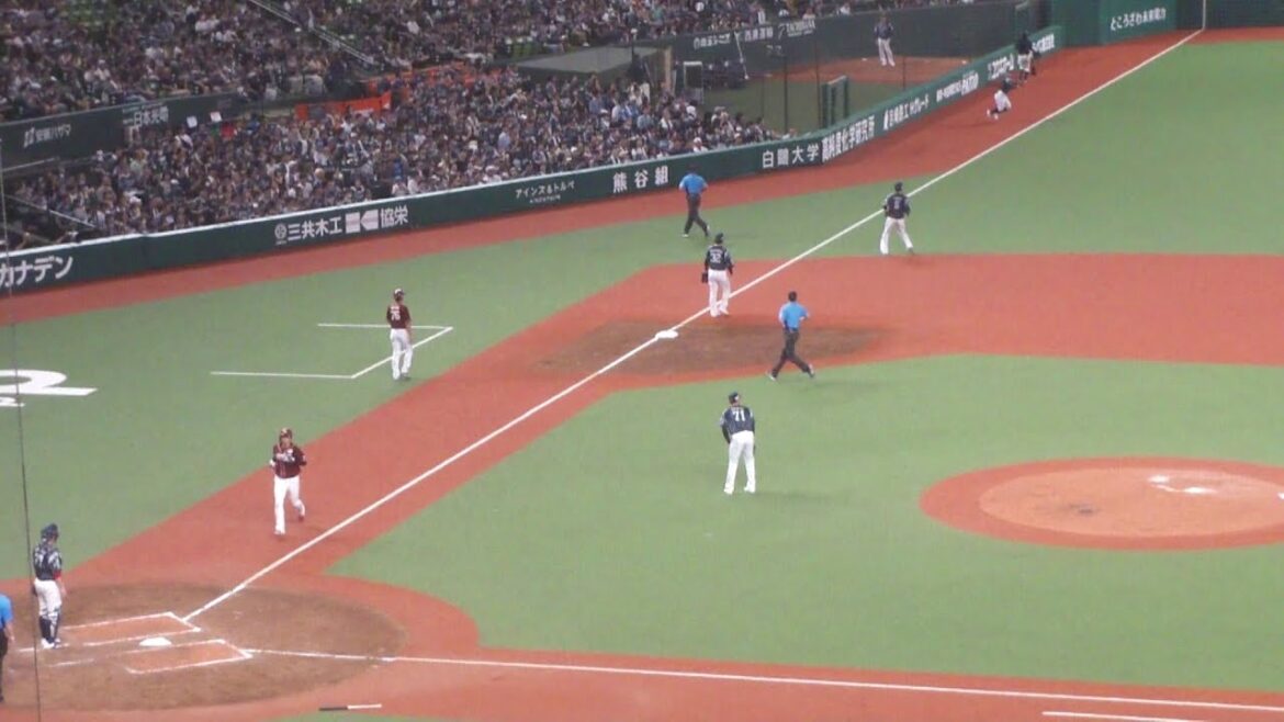 楽天 辰己涼介 タイムリーヒット　西武 vs 楽天　2024年8月4日(日) ベルーナドーム