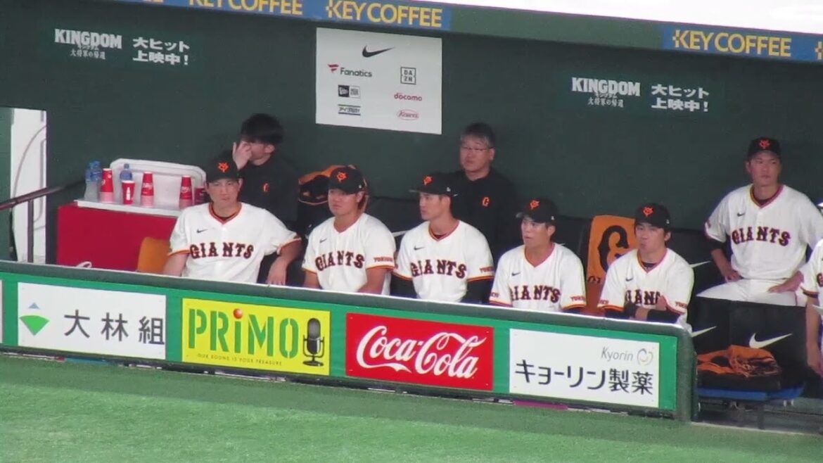 【巨人ベンチ】赤星優志が投げてる時の小林誠司や郡拓也 若林楽となどの様子（ 読売ジャイアンツ対 ヤクルトスワローズ 2024年8月2日）