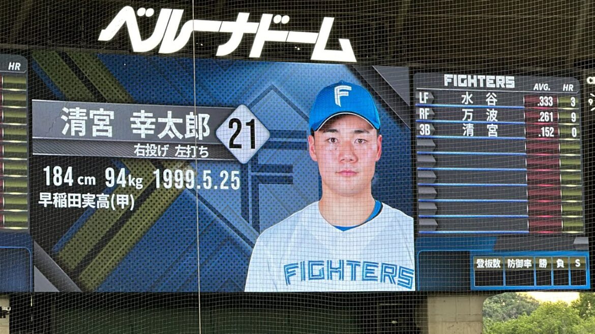 ファイターズ試合前スタメン発表 北海道からいらしたファンの方は信じられない蒸し暑さで申し訳ない…【西武vs 日本ハム】2024/7/9
