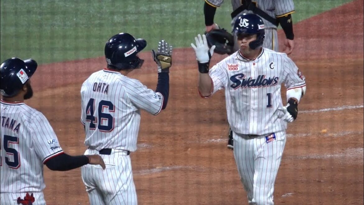 逆転！！山田哲人 第9号3ランホームラン！東京ヤクルトスワローズ 2024/08/06