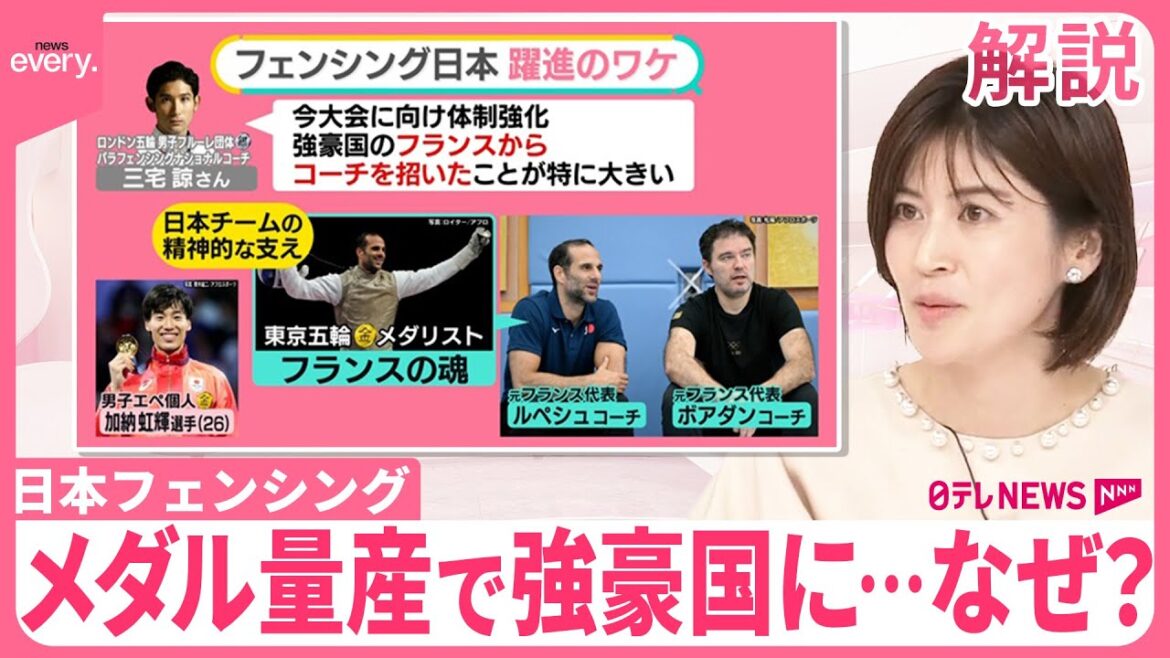 【メダル量産で強豪国に…なぜ？】日本フェンシングが「大躍進」 支えは“フランスの魂”のコーチ【#みんなのギモン】