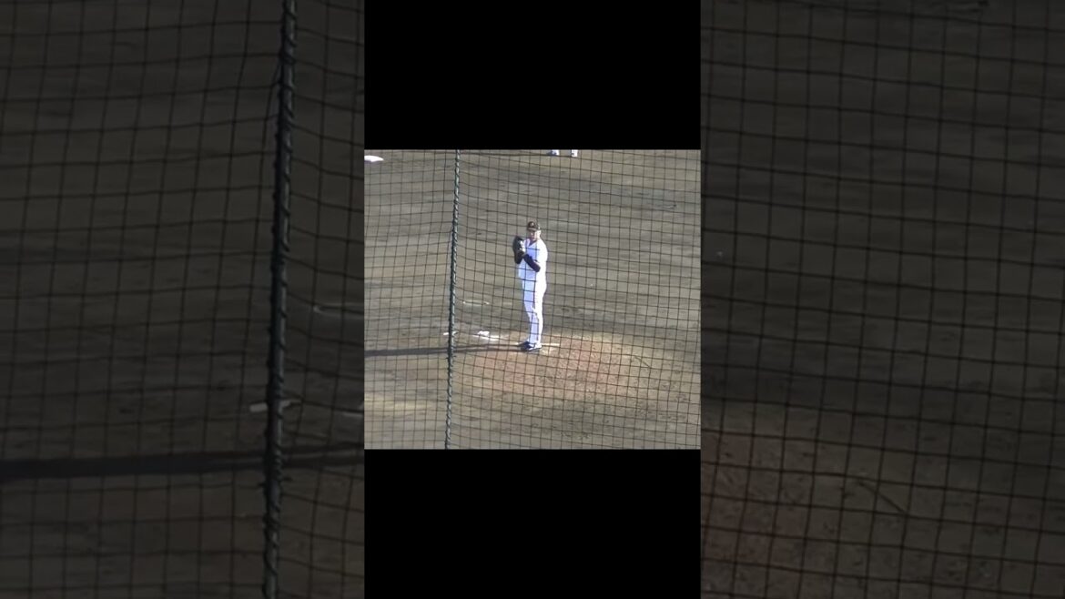 馬場 皐輔の投球フォーム（読売ジャイアンツ対 日本ハムファイターズ 2軍戦2024年4月16日）