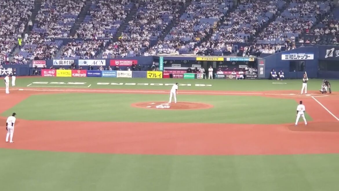 20240331　打者は三森大貴！【3文字選手の関西限定ｺｰﾙ】福岡ｿﾌﾄﾊﾞﾝｸﾎｰｸｽ　9回表@京ｾﾗﾄﾞｰﾑ大阪･ﾚﾌﾄ外野下段